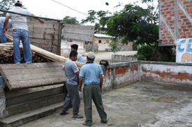 Unloading lumber