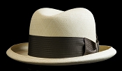Homburg genuine Panama hat - black view