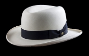 Homburg genuine Panama hat - blue ribbon
