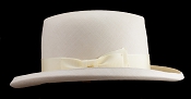 Homburg genuine Panama hat - side view light ribbon